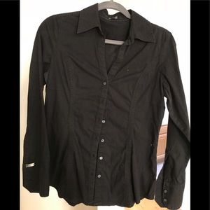 Black express button up